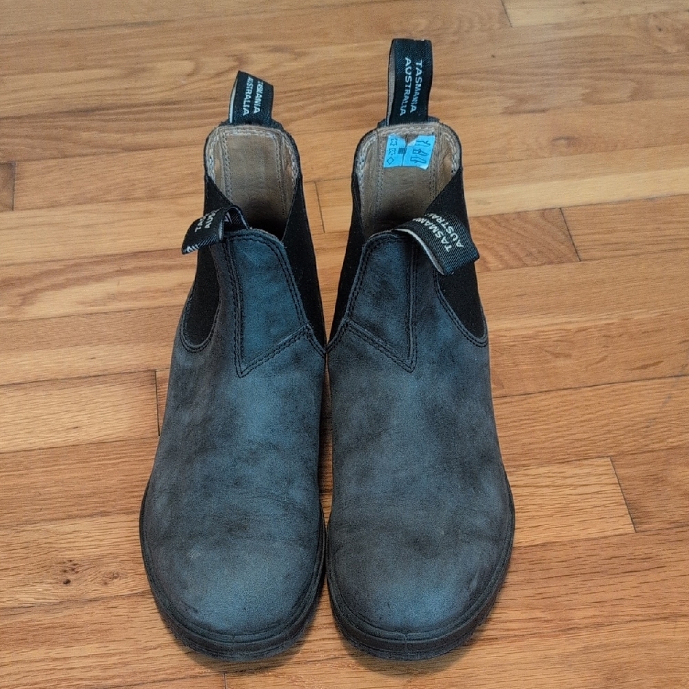 Blundstone Stonewashed Blue Leather Ankle Boots